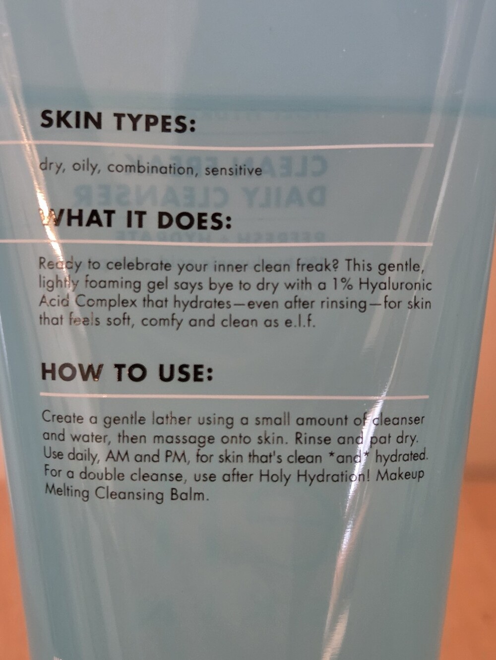 NWT e.l.f. SKIN Holy Hydration! Clean Freak Daily Cleanser - Picture 6 of 8